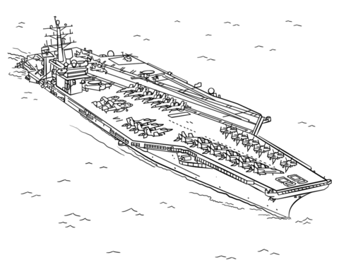 Uss Nimitz Coloring Page